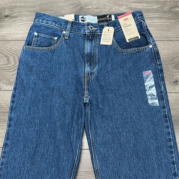 Levi’s Silver Tab 94 Baggy Mid Rise Straight Leg Blue Jeans Size 30 - Picture 2 of 13